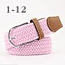 Leisure 25 Solid Color Pin Buckle Elastic Stretch Braided Waist Belts