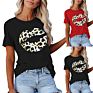 Leopard Print T-Shirt for Women with Lips