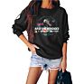 Letter Print Crewneck Sweatshirt Fall Dinosaur Head Graphic Women Hoodies Pullover Clothes