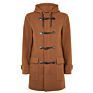 Light Brown Men Long Hooded Duffle Wool Coat