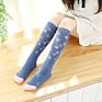 Little Girls Tube Long Cartoon Dress Socks Stripes Flamingo Cotton Kids Knee High Stockings