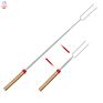 Long Bbq Barbecue Stainless Steel Corn Stick Telescopic Campfire Extendable Meat Handler Fork Roasting Sticks