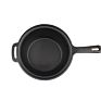 Long Handle round Cast Iron Pot Pre Seasoned Cookware Skillet for Camping