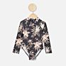 Long Sleeve Beachwear One Piece Floral Print Swimsuit Kids Girls Swimwear