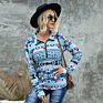 Long Sleeve Half Zip Aztec Hoodie Turtleneck Sweatshirt Oversized Hoodies