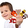 Lovely 10Pcs Set Baby Kids Cartoon Hand Finger Puppets Animal Mini Felt Finger Puppets