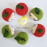 Lovely Promotional Handmade Apple Crochet Festival Decoration Christmas Gift