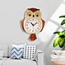 Lovely Wooden Modern Tail Wagging Wall Clock Cartoon Children Wall Clock Cat Swings Wall Clock