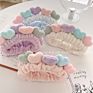 Lrt Lastest Girls Plush Elastic Headband Cosmetic Love Heart Face Wash Makeup Headband for Women