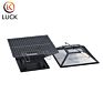 Luck Square Fire Pit and Bbq Grill Outdoor Firepit Brazier Stove Patio Heater-For Camping Picnics or Garden, Black