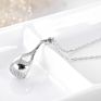 Luoteemi Long Dropping Necklace White Gold Plated Large Pearl Necklace Cz Crystal Mirco Paved Pendant Drop Pearl Necklace