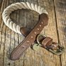 Luxury 100% Cotton Woven Rope Leather Dog Collar Trim Soft Adjustable Matching Rope Lead Leash