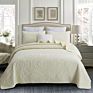 Luxury Cotton Embroidery 3 Pieces King Coverlet Quilt Cover