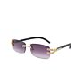 Luxury Diamond Rhinestone Rimless Shades Sunglasses Women Designer Uv400 Sun Glasses