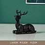 Lying Sculptures Outdoor Home Vintage Resin Deer Statue Decoration Christmas Deer
