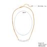 Macadams Crushed Stone Bar Choker Necklace Clavicle Gold Chain Necklace