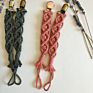 Macrame Mint Coral Baby Pacifier Clips Pacifier Holder Strap Hand Woven Rope Clip/Clip for Pacifier Baby