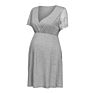 Maternity Feeding Mum Comfy Cross-Front V Neck Solid Lace Short-Sleeve Midi Slim Women's Dress for Pregnancy Sleep Wear