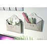 Mayco Home Set of 2 Wall Mounted Hanging Storage Holder Bins Baskets Metal Galvanized Envelope Wall Pockets