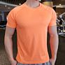 Men Activewear T Shirts 100% Polyester T Shirts Gym Elastane Athletic Quick Dry Top Shirts Mens