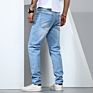 Men Solid Jeans Stretchy Tapered Jeans