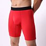 Men's Boxer Brief Long Leg Breathable Ice Silk Soft Underwear