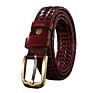 Mens Brown Leather Braided Belt