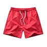 Mens Drawstring Elastic Waist Casual Boys Loose Beach Holiday Shorts Plain Short