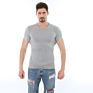 Mens Muscle Slim Fit Cotton Blank Gym T Shirt