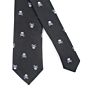 Mens Skull Logo 100% Silk Neck Tie for Halloween