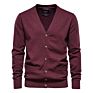 Men's Solid Color Knitwear plus Size Sweater Mens Basic Cotton Knitted Cardigan