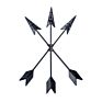 Metal Arrow Wall Decor 15'' Native American Handmade Vintage Black Cast Iron Arrow for Bedroom Living Room Hallway Indoor Decor