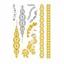 Metallic Film Gold Silver Hand Beauty Festival Party Decoration Body Temporary Tattoo Sticker