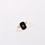Mineral Jewelry 18K Gold Rectangle Gemstone Ring Statement Stone Aqua Chalcedony Ring Large Aquamarine Gold Ring