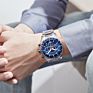Dress Watches Navy Blue Wristwatch For Men Wrist Watch Quartz