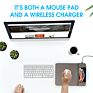 Mobile Phone Qi Wireless Charger Charging Mouse Pad Mat Pu Qi Wireless Charging Mousepad