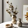 Modern Design Home Decoration Minimalist Nordic Flower Vase Ceramic White Unique Gift Ceramic Vase for Home Decor