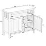Modern Sideboard Wooden Buffet Cabinet Living Room Table