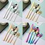 Modern Silver Stainless Steel Cutlery Set 5 Pieces Dining Set Dinner Spoon Fork Knife Tea Spoon and Fork