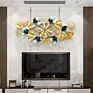 Modern Wall Clock Jjt Design Gold Leaf Metal Wall Clock for Home Decoration Horloge Murale
