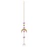 Moon Wind Chime Crystal Prism Hanging Chandelier Engraved Sun Catcher Prisms