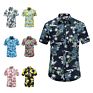 Most Hawaii Short Sleeve Flower Printing Shirt Cotton Beach Mans Shirts