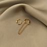 Most Popular Simple Chain Hollow Ear Cuff Jewelry Clip Gold Plated Chain Earrings