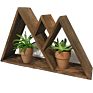 Mountain Hanging Decor for Wall or Table Top Rustic Wood Triangle Shelves Floating Shelf Home Decor