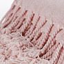Mult Color Chunky Chenille Hand-Woven Knitted Throw Blanket with Tassel