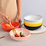 Multiple Color Modern Tableware Dessert Pasta Dishes Stoneware Red Plates for Restaurant