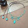 Muxi Bohemian Turquoise Forehead Cross-Border Antique Hanfu Tassel Hair Accessories