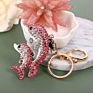 Muyang Style Multiple Diamond Dolphin Shape Keychain Colorful Alloy Kids Keychain Rose Gold Keyring for Gift