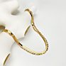 N0547 18K Gold Plated Titanium Steel Herringbone Chain Paperclip Chain Choker Mixed Chain Double Layered Necklace Unisex Jewelry