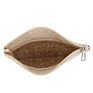 Natural Jute Canvas Flat Zipper Pouch Reusable Hemp Burlap Cosmetic Gift Bag with Logo